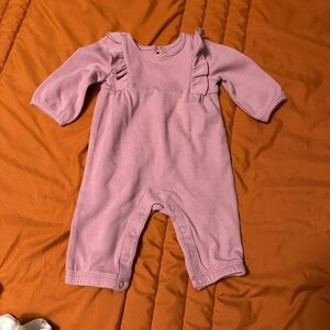 Pink Ruffled Kids One Piece